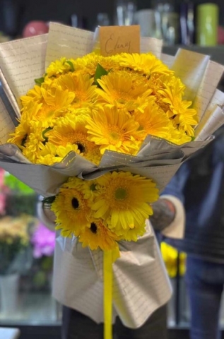 Sarı Gerbera Buketi